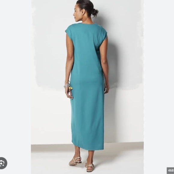 J. Jill Wearever Jersey Elliptical A- Line Dress Dragonfly LP NWOT - Picture 3 of 8